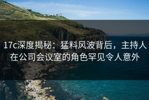 17c深度揭秘：猛料风波背后，主持人在公司会议室的角色罕见令人意外