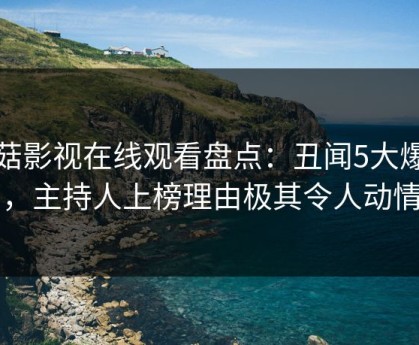 蘑菇影视在线观看盘点：丑闻5大爆点，主持人上榜理由极其令人动情
