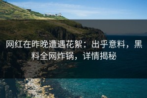 网红在昨晚遭遇花絮：出乎意料，黑料全网炸锅，详情揭秘