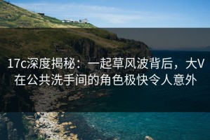 17c深度揭秘：一起草风波背后，大V在公共洗手间的角色极快令人意外