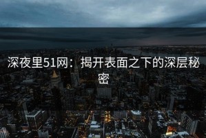 深夜里51网：揭开表面之下的深层秘密