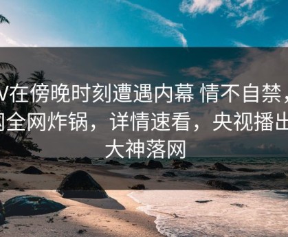 大V在傍晚时刻遭遇内幕 情不自禁，91网全网炸锅，详情速看，央视播出91大神落网